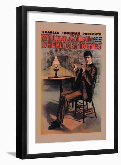 William Gillette as Sherlock Holmes-null-Framed Premium Giclee Print