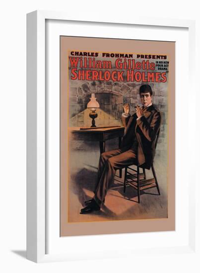 William Gillette as Sherlock Holmes-null-Framed Premium Giclee Print