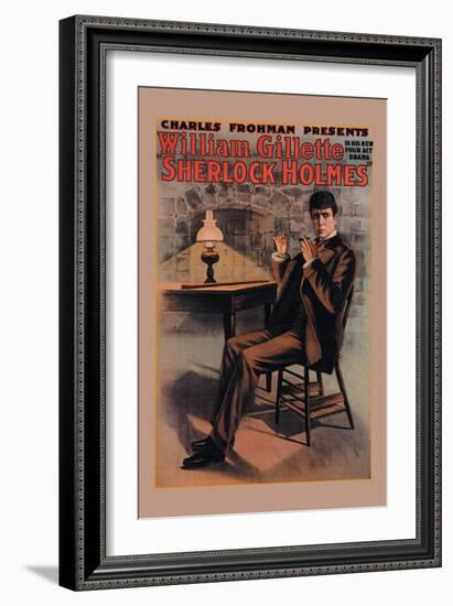 William Gillette as Sherlock Holmes-null-Framed Premium Giclee Print