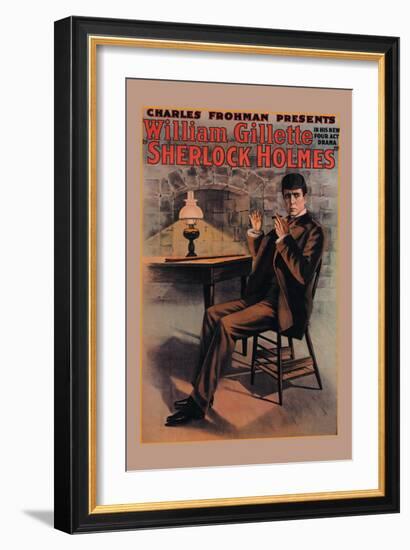 William Gillette as Sherlock Holmes-null-Framed Premium Giclee Print