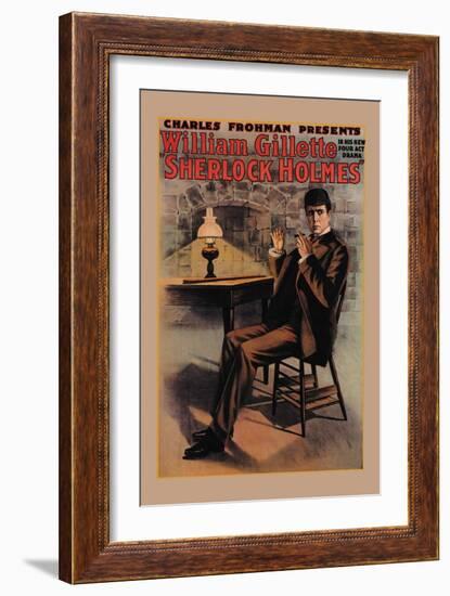 William Gillette as Sherlock Holmes-null-Framed Art Print