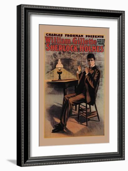 William Gillette as Sherlock Holmes--Framed Art Print