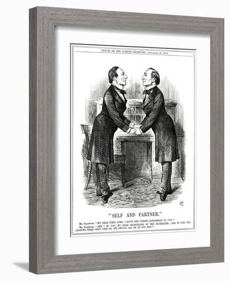 William Gladstone as Twins-John Tenniel-Framed Art Print