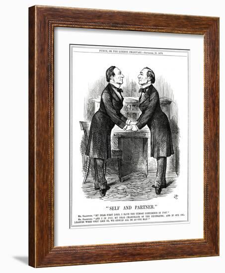 William Gladstone as Twins-John Tenniel-Framed Art Print