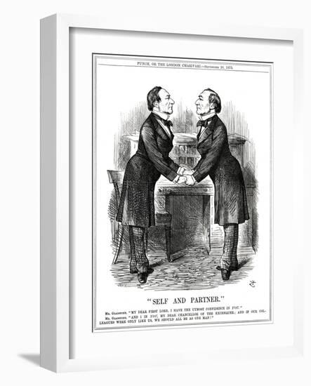 William Gladstone as Twins-John Tenniel-Framed Art Print