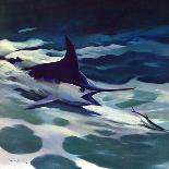 "Swordfish," Saturday Evening Post Cover, February 28, 1942-William Goadby Lawrence-Mounted Giclee Print