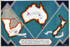 Union of South Africa, Australia, New Zealand, from the Series 'Where Our Exports Go', 1927-William Grimmond-Framed Giclee Print