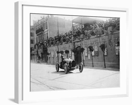 William Grover-Williams in a Bugatti 35B, in the Monaco Grand Prix, 1929-null-Framed Photographic Print