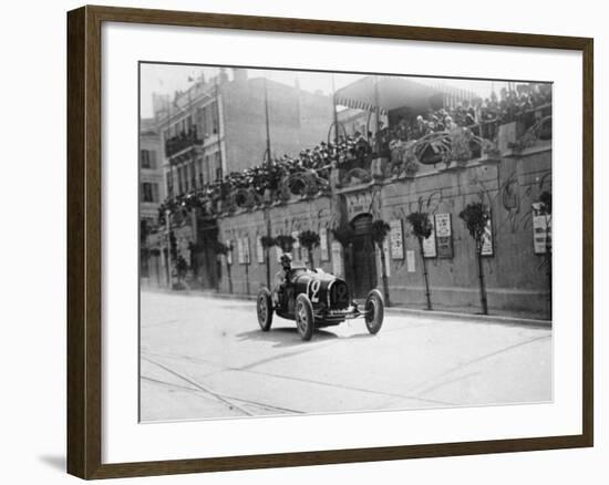 William Grover-Williams in a Bugatti 35B, in the Monaco Grand Prix, 1929-null-Framed Photographic Print