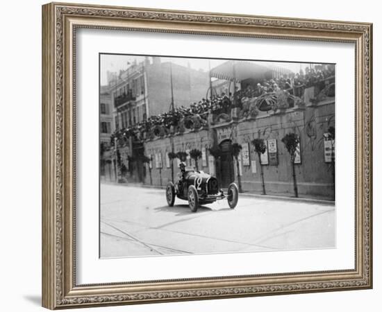 William Grover-Williams in a Bugatti 35B, in the Monaco Grand Prix, 1929-null-Framed Photographic Print