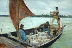 Fishing Off Chioggia, Venice, 1883-William H. Bartlett-Giclee Print