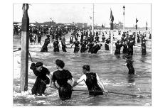 Coney Island Surf Crowd-William H. Rau-Stretched Canvas