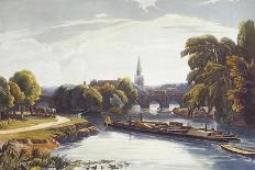 Abingdon Bridge and Church. from 'A Series of Picturesque Views of the River Thames'-William Havell-Framed Giclee Print