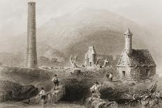 The Ruins at Glendalough, County Wicklow, Ireland, from 'scenery and Antiquities of Ireland' by…-William Henry Bartlett-Giclee Print