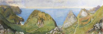 The Valley of the Rocks (W/C and Gouache Heightened with White)-William Henry Millais-Giclee Print