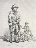 A Rustic with a Dog and a Boy, Provincial Characters, 1813-William Henry Pyne-Giclee Print