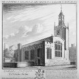 North-East View of the Church of St Botolph Aldersgate, City of London, 1739-William Henry Toms-Framed Giclee Print