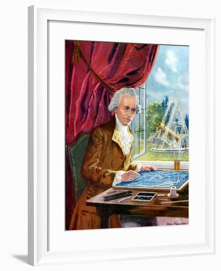 William Herschel (1738-182) German-Born English Astronomer-null-Framed Giclee Print