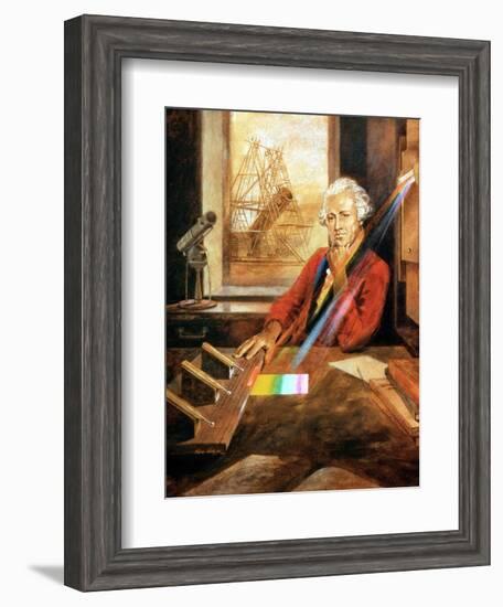 William Herschel (1738-1822) German-born English astronomer. Artist: Unknown-Unknown-Framed Giclee Print