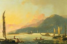 Owharee Harbour, Huahine, 18Th Century (Oil on Canvas)-William Hodges-Giclee Print