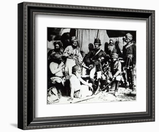 William Hodson with Officers, 1857-null-Framed Giclee Print
