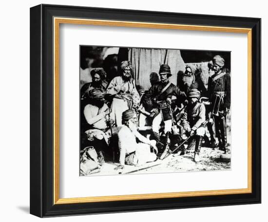 William Hodson with Officers, 1857-null-Framed Giclee Print