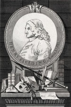 Premium Giclee Print: English Novelist Henry Fielding by William Hogarth: 30x20in