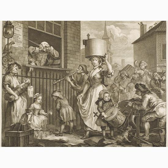 Premium Photographic Print: The Enraged Musician Disturb Hogarth by William Hogarth: 24x18in