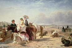 Weston Sands in 1864-William Hopkins and Edmund Havell-Framed Premier Image Canvas