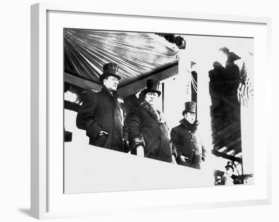 William Howard Taft Reviews Parade After his Inauguration as President, March 4, 1909-null-Framed Photographic Print