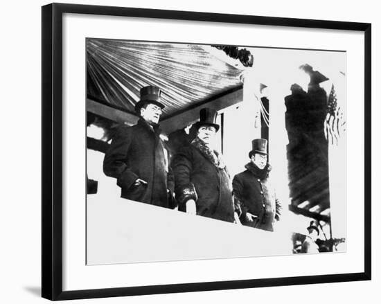 William Howard Taft Reviews Parade After his Inauguration as President, March 4, 1909-null-Framed Photographic Print