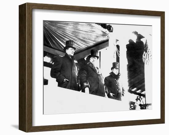 William Howard Taft Reviews Parade After his Inauguration as President, March 4, 1909-null-Framed Photographic Print