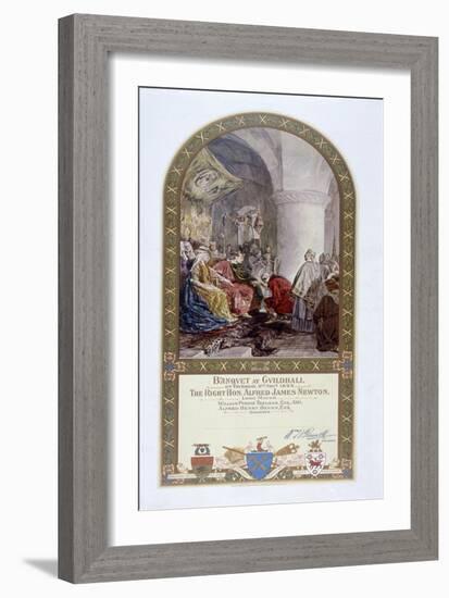 William I Granting the Charter to the Citizens of London, 1899-John Seymour Lucas-Framed Giclee Print