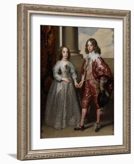 William II, Prince of Orange, and His Bride, Mary Stuart-Anthony Van Dyck-Framed Art Print