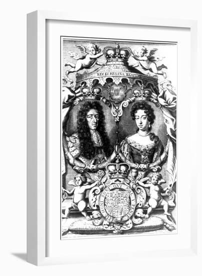 William III and Mary II-R White-Framed Giclee Print