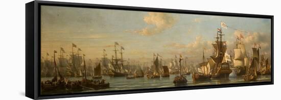 William Iii Reviewing the Dutch Fleet in 1691-Everhardus Koster-Framed Premier Image Canvas