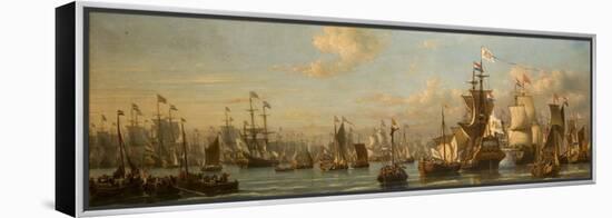 William Iii Reviewing the Dutch Fleet in 1691-Everhardus Koster-Framed Premier Image Canvas