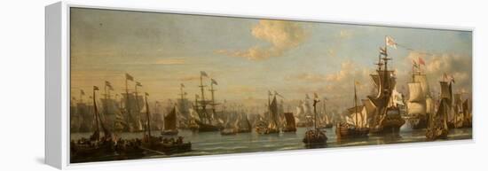 William Iii Reviewing the Dutch Fleet in 1691-Everhardus Koster-Framed Premier Image Canvas