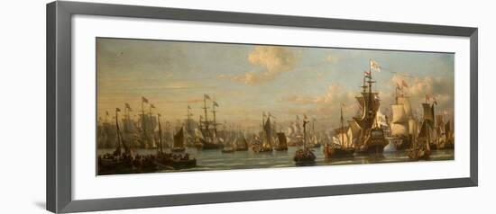 William Iii Reviewing the Dutch Fleet in 1691-Everhardus Koster-Framed Giclee Print