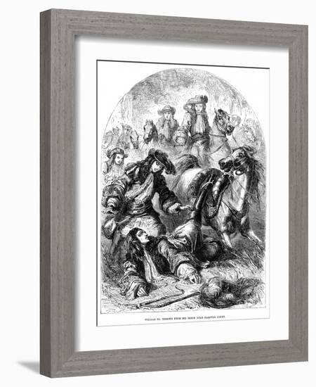 William III Thrown from His Horse Near Hampton Court-C Sheeres-Framed Giclee Print