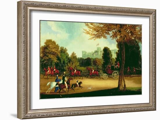 William Iv Driving in Windsor Park-James Pollard-Framed Giclee Print
