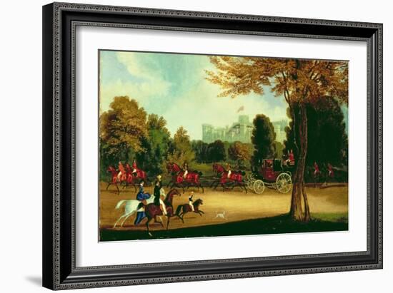 William Iv Driving in Windsor Park-James Pollard-Framed Giclee Print