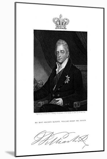 William IV, King of Great Britain and Ireland and of Hanover, 19th Century-J Cochran-Mounted Giclee Print