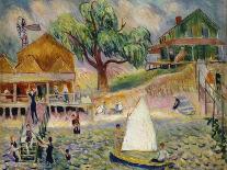 Town Pier - Blue Point, Long Island-William James Glackens-Giclee Print