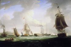 The Ship 'Roxburgh Castle' with the Ship 'Sir Edward Paget', off the Coast of Dover (England), With-William John Huggins-Giclee Print