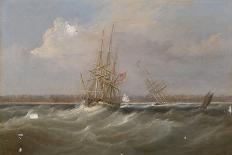 The East Indiamen 'Asia', 1836 (Oil on Canvas)-William John Huggins-Giclee Print