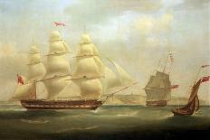 The Opium Clipper 'Sylph' Salvaged by the Sloop 'Clive', C.1835 (Oil Painting)-William John Huggins-Giclee Print