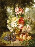 A Vase of Assorted Flowers and Songbirds on a Ledge, 1867-William John Wainwright-Giclee Print
