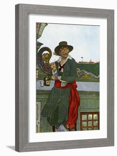 William Kidd-Howard Pyle-Framed Giclee Print