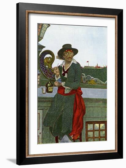 William Kidd-Howard Pyle-Framed Giclee Print